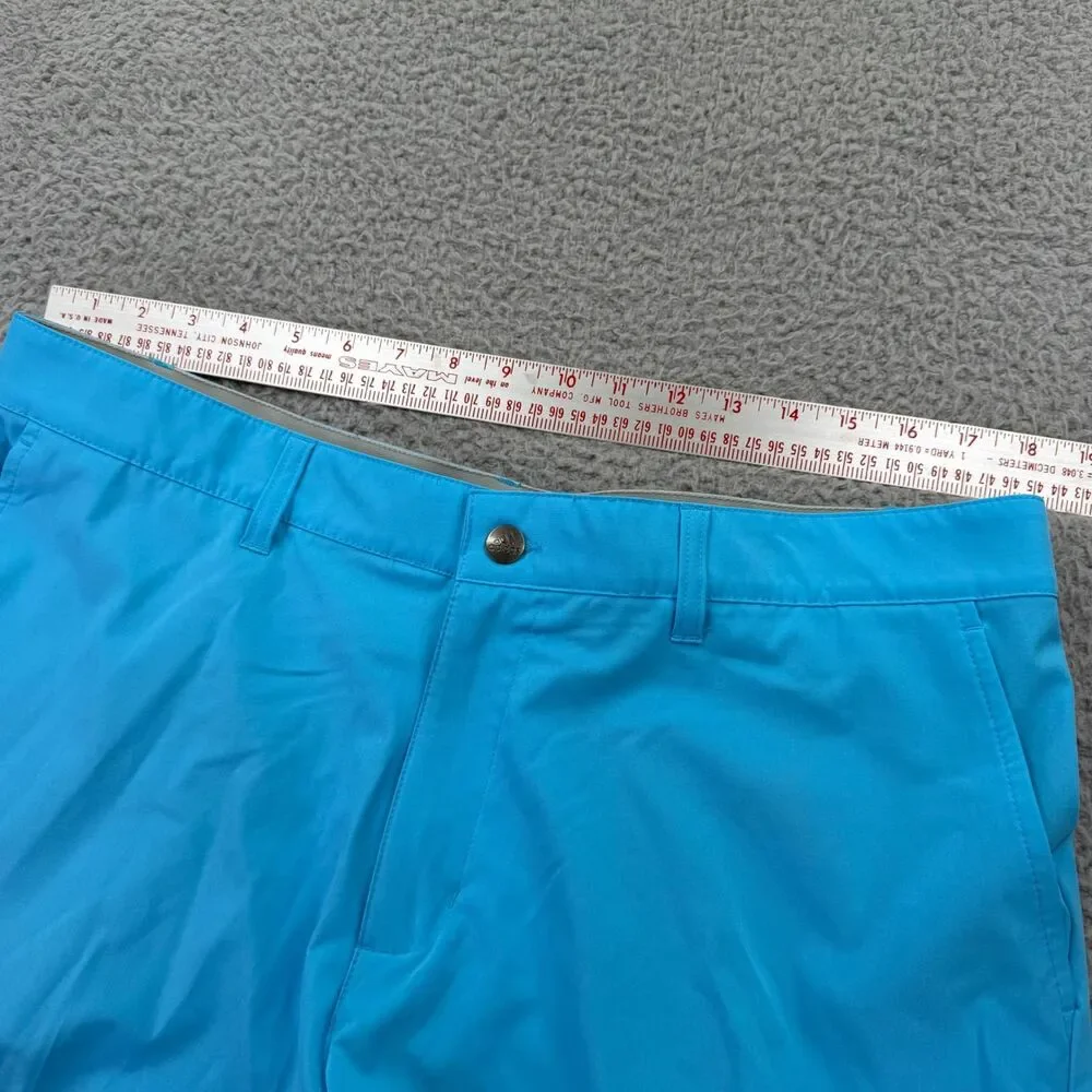 Adidas Golf Ultimate365 Mens Shorts Cyan Blue Stretch Waistband Size 36